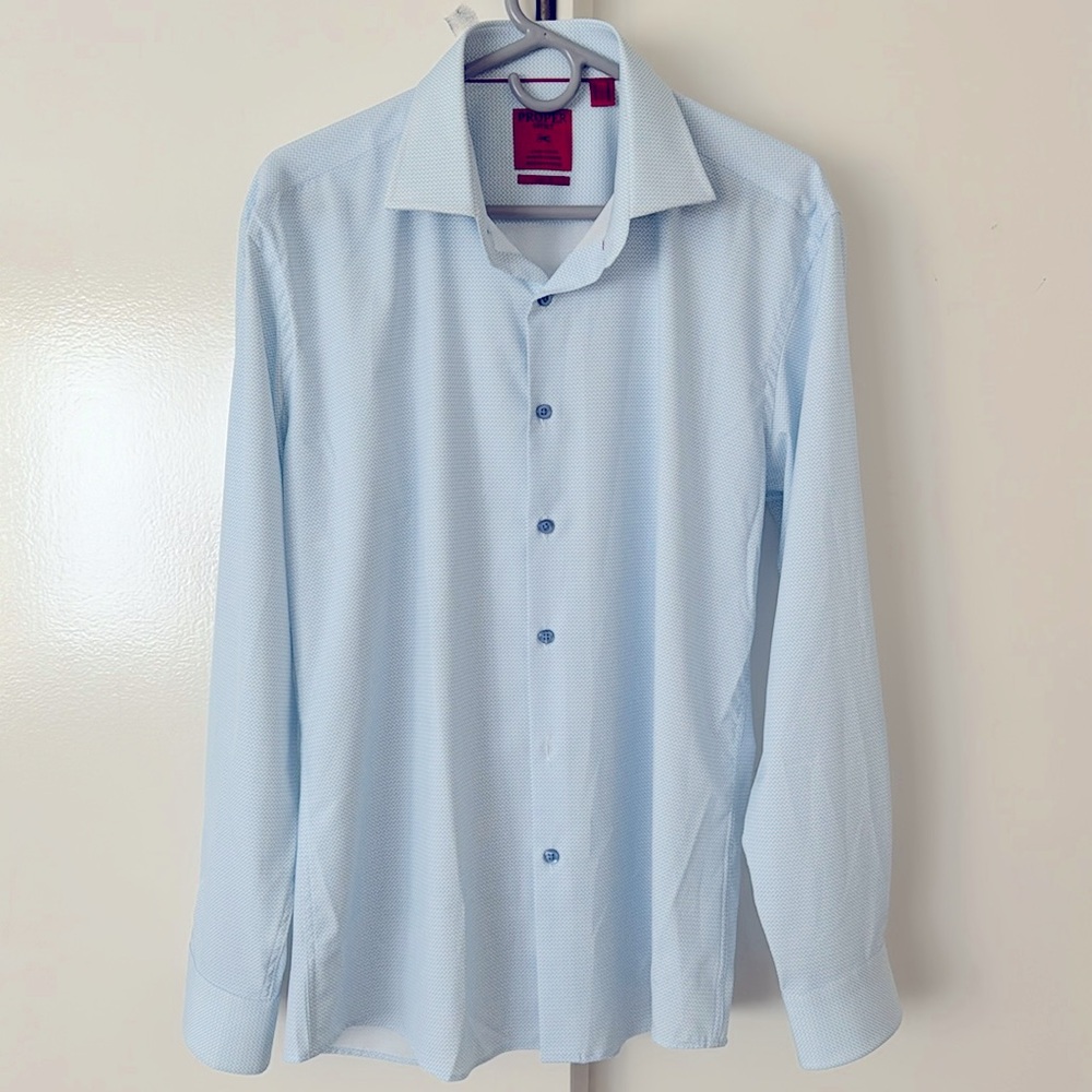 Proper sport dress shirt slim fit 4 way stretch.